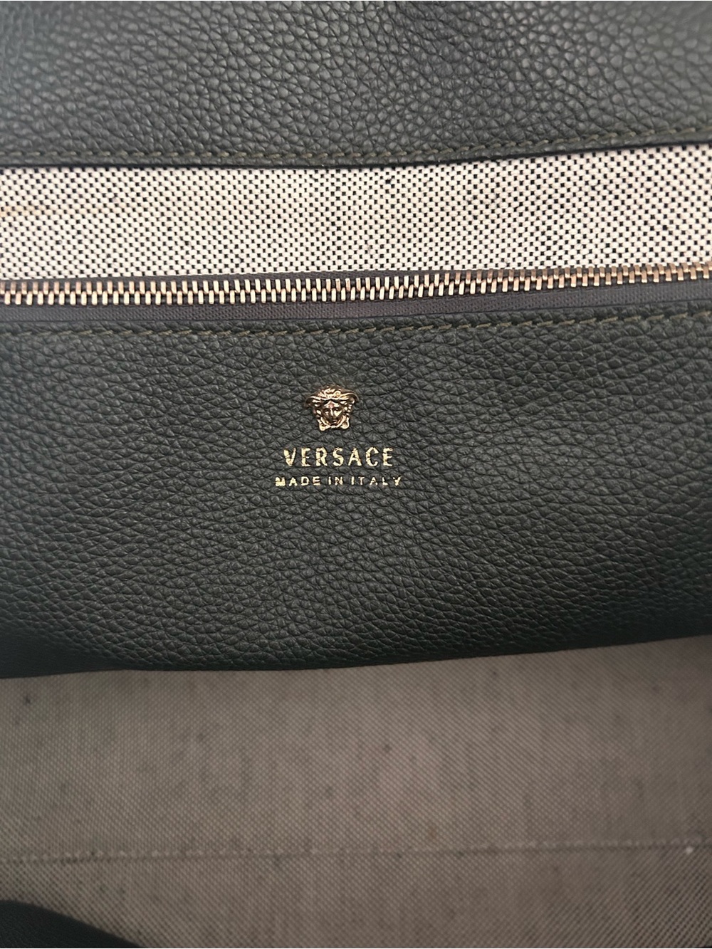 VERSACE Palazzo Empire charcoal green black Medusa crossbody satchel bag - Picture 8 of 11